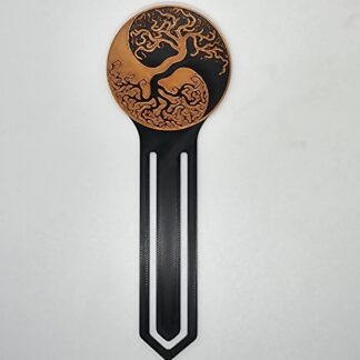 Tree Of Life Yin Yang Bookmark - Black & Copper