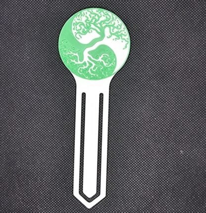 Tree Of Life Yin Yang Bookmark - White & Green